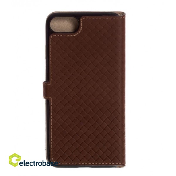 Tellur Book case Genuine Leather Cross for iPhone 7 brown image 3