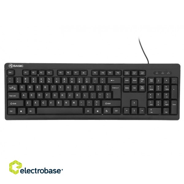 Tellur Basic Wired Keyboard US, USB black image 1