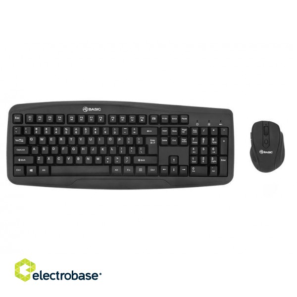 Tellur Basic Wireless Keyboard and Mouse kit black фото 1