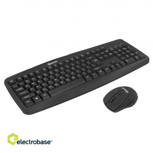 Tellur Basic Wireless Keyboard and Mouse kit black фото 2