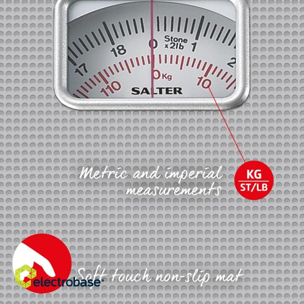 Salter 433 SVDR Mechanical Bathroom Scale Silver image 5