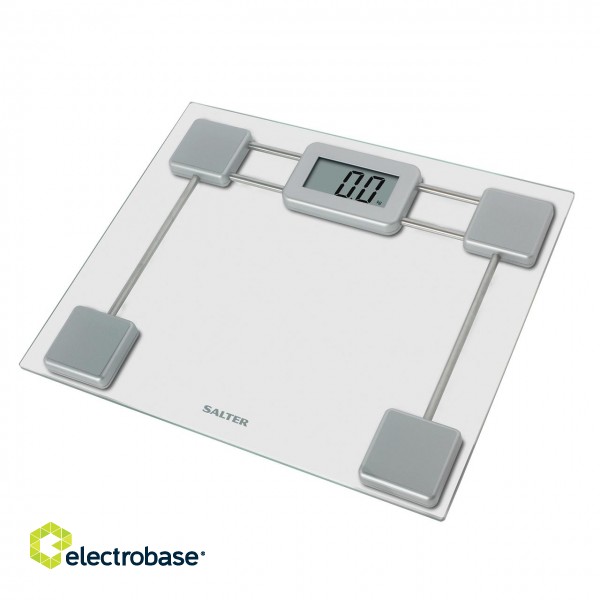 Salter 9081 SV3R Toughened Glass Compact Electronic Bathroom Scale image 2