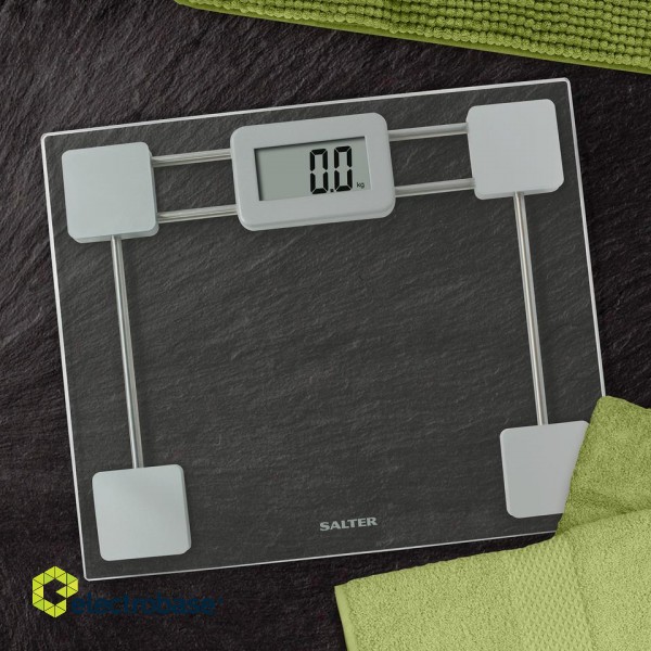 Salter 9081 SV3R Toughened Glass Compact Electronic Bathroom Scale image 5