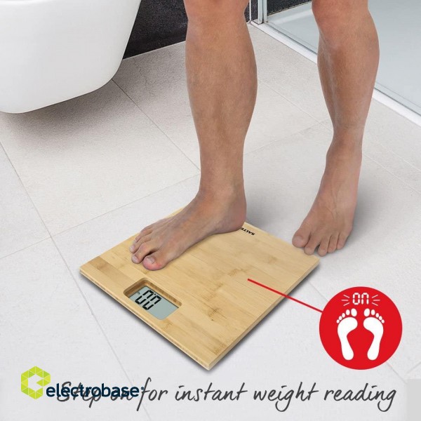 Salter 9086 WD3R Bamboo Electronic Personal Scale image 4