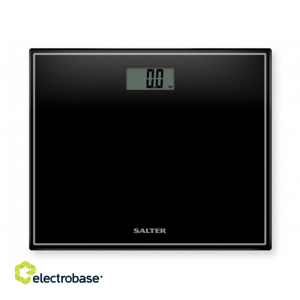 Salter 9207 BK3R Compact Glass Electronic Bathroom Scale - Black paveikslėlis 2