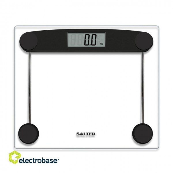 Salter 9208 BK3R Compact Glass Electronic Bathroom Scale image 1