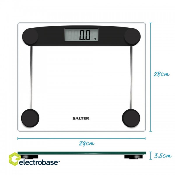 Salter 9208 BK3R Compact Glass Electronic Bathroom Scale image 6