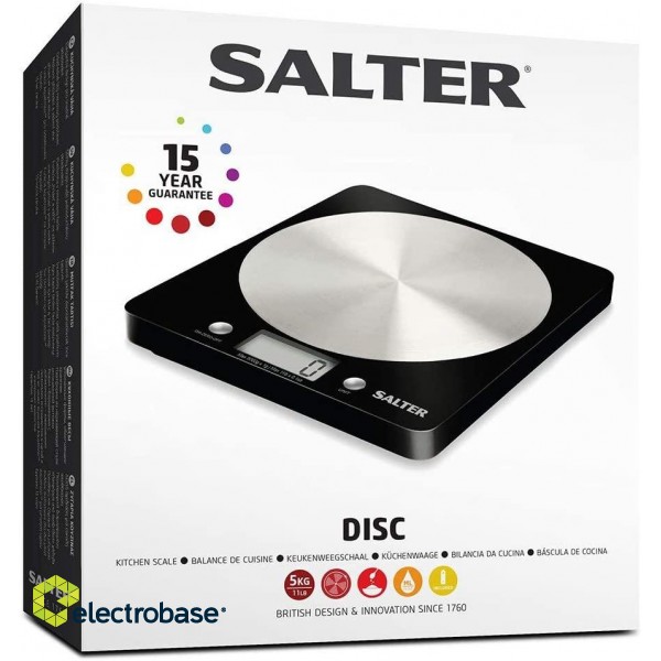Salter 1036 BKSSDR Disc Electronic Digital Kitchen Scales Black фото 8