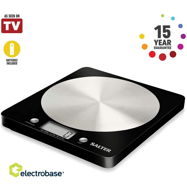 Salter 1036 BKSSDR Disc Electronic Digital Kitchen Scales Black фото 2