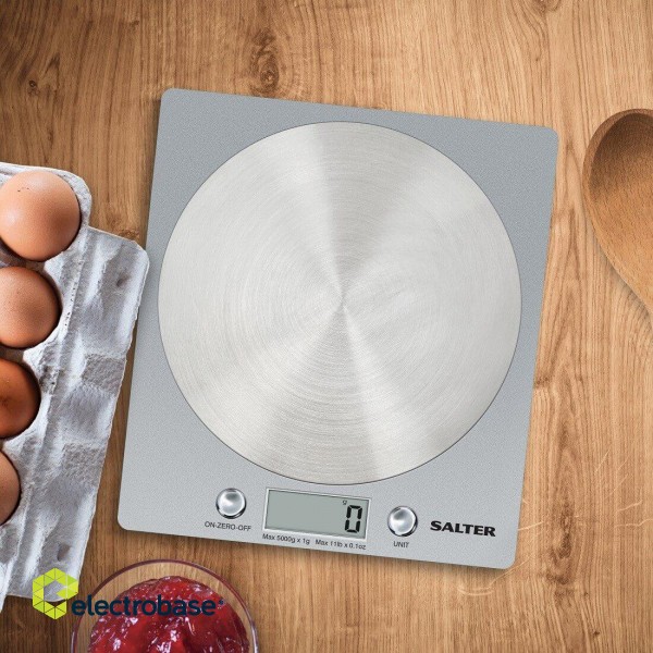 Salter 1036 SVSSDR Disc Electronic Digital Kitchen Scales - Silver paveikslėlis 3