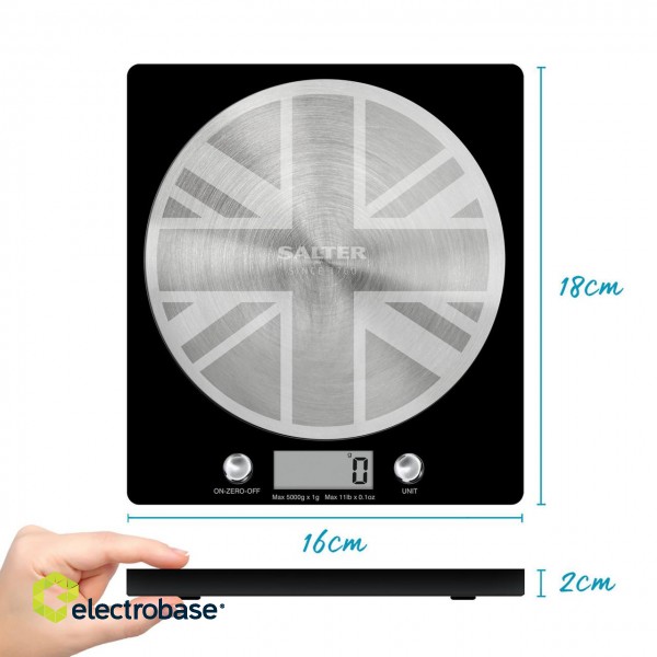 Salter 1036 UJBKDR Great British Disc Digital Kitchen Scale paveikslėlis 7