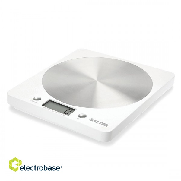Salter 1036 WHSSDREU16 Disc Electronic Digital Kitchen Scales - White image 1