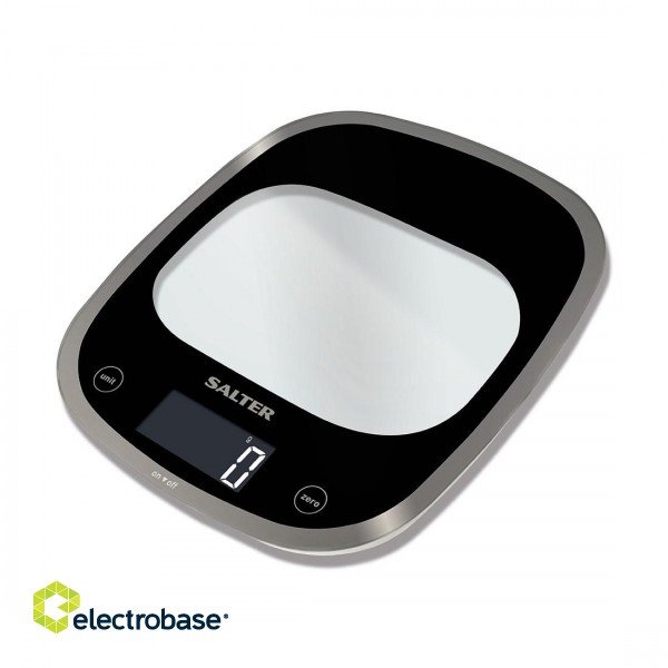 Salter 1050 BKDR Curve Glass Electronic Digital Kitchen Scales paveikslėlis 1