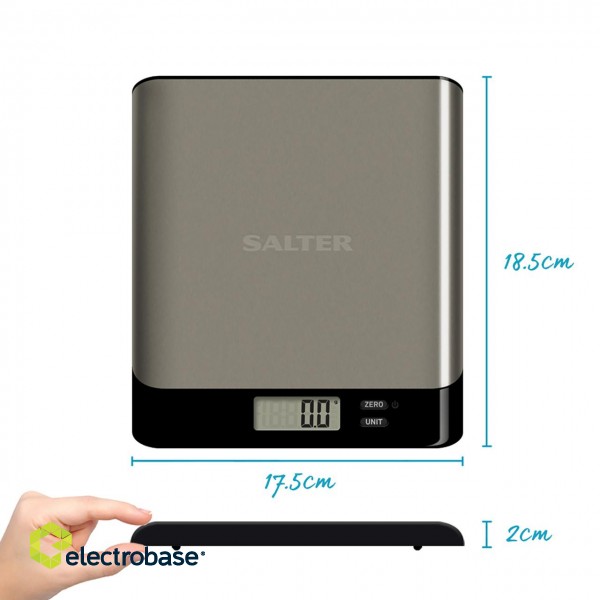 Salter 1052A SSBKDR Arc Pro Stainless Steel Digital Kitchen Scale paveikslėlis 6