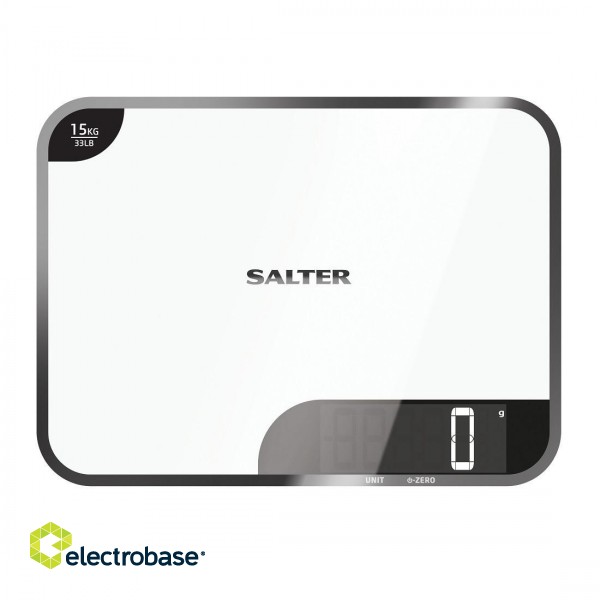 Salter 1079 WHDReu16 15kg Max Chopping Board Digital Kitchen Scale - White paveikslėlis 2