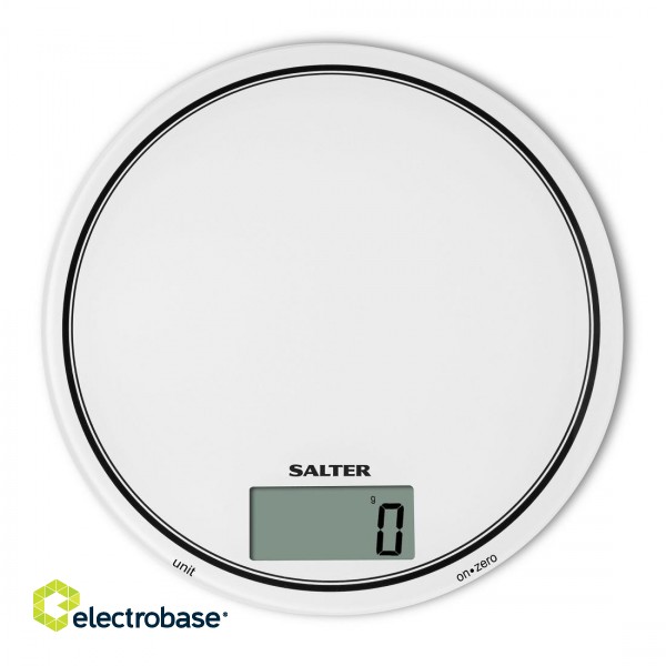 Salter 1080 WHDR12 Mono Electronic Digital Kitchen Scales - White image 2