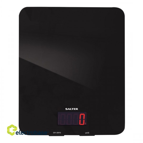 Salter 1150 BKDR 5kg Glass Electronic Kitchen Scales - Black paveikslėlis 2
