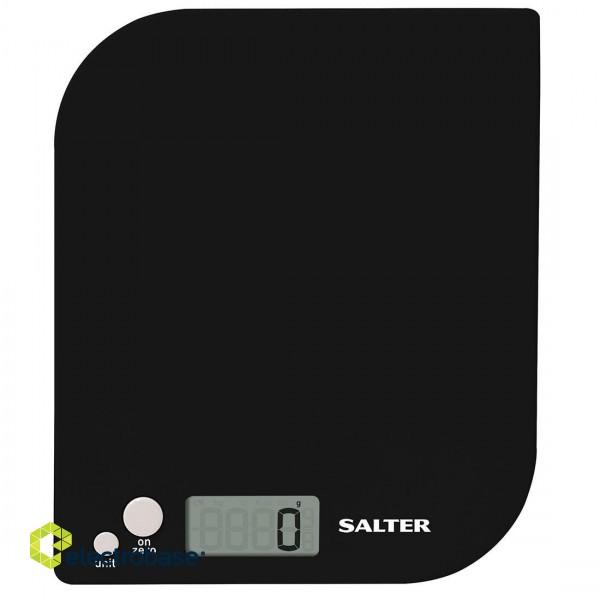 Salter 1177 BKWHDR Leaf Electronic Digital Kitchen Scale - Black paveikslėlis 2