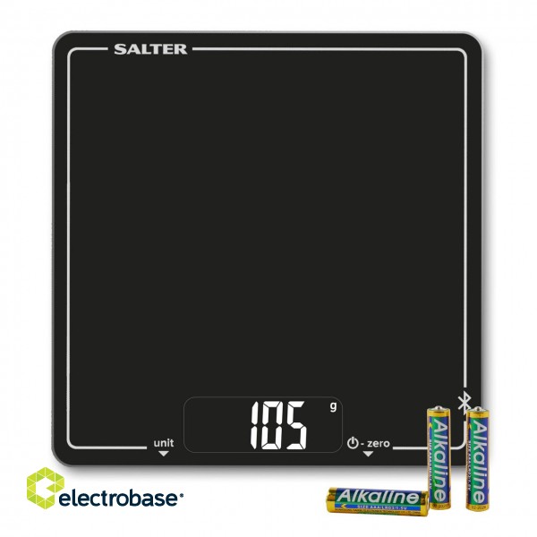 Salter 1193 BKDRUP Connected Electronic Kitchen Scale - Black paveikslėlis 1
