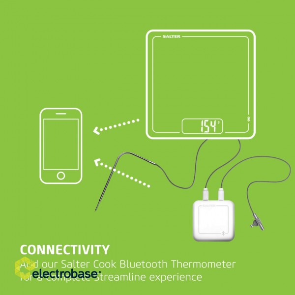 Salter 1193 BKDRUP Connected Electronic Kitchen Scale - Black paveikslėlis 7