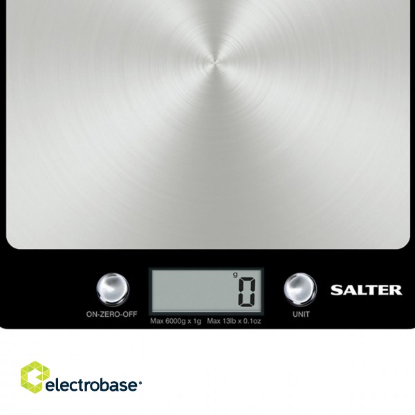 Salter 1241A BKDRCEU16 Evo Electronic Kitchen Scale Black paveikslėlis 4