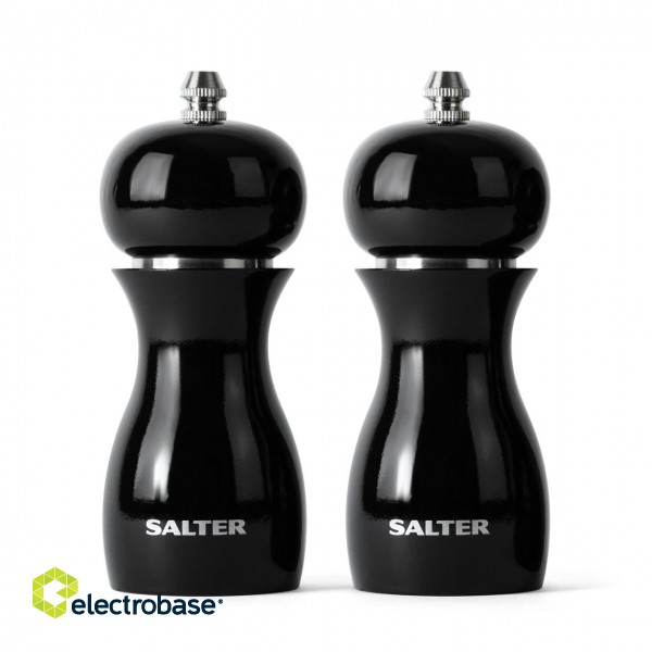 Salter 7613 BKXRA Gloss Salt and Pepper Mills Black фото 1