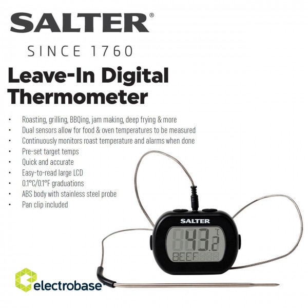 Salter 515 BKCR Leave-In Digital Thermometer paveikslėlis 6