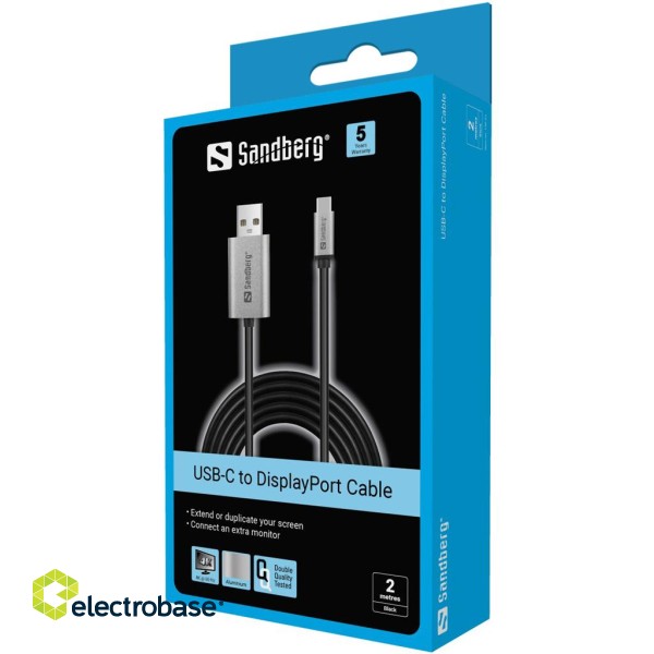 Sandberg 136-51 USB-C to DisplayPort Cable 2M фото 3