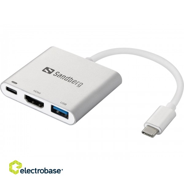 Sandberg 136-00 USB-C Mini Dock HDMI+USB фото 1