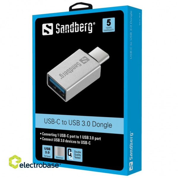 Sandberg 136-24 USB-C to USB 3.0 Dongle paveikslėlis 2