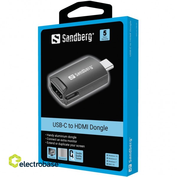 Sandberg 136-34 USB-C to HDMI Dongle paveikslėlis 2