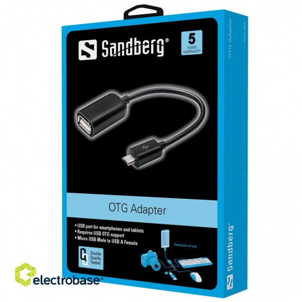 Sandberg 440-64 OTG Adapter MicroUSB M - USB F image 2
