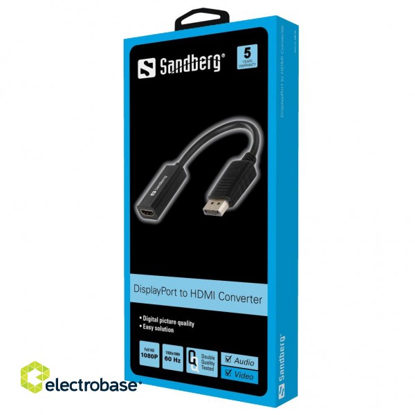 Sandberg 508-28 Adapter DisplayPort>HDMI фото 2