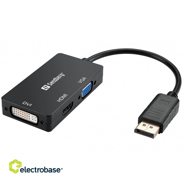 Sandberg 509-11 Adapter DP>HDMI+DVI+VGA фото 1