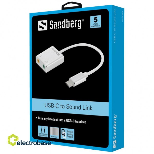 Sandberg 136-26 USB-C to Sound Link фото 2