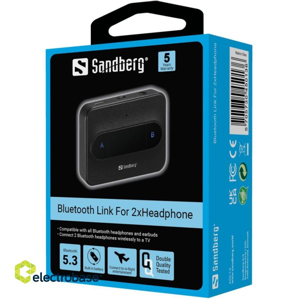Sandberg 450-13 Bluetooth Link For 2xHeadphone image 3