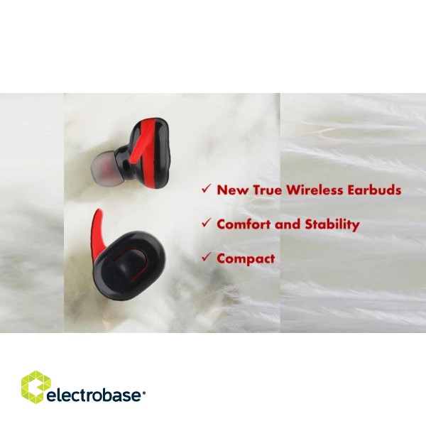 V.Silencer Ture Wireless Earbuds black/red paveikslėlis 3