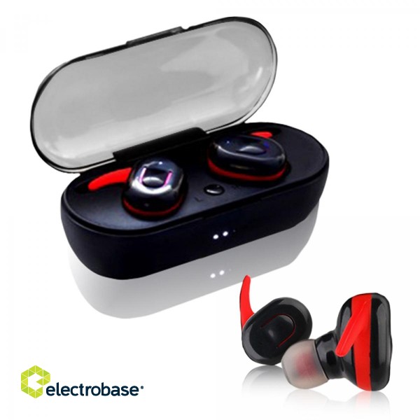 V.Silencer Ture Wireless Earbuds black/red image 1