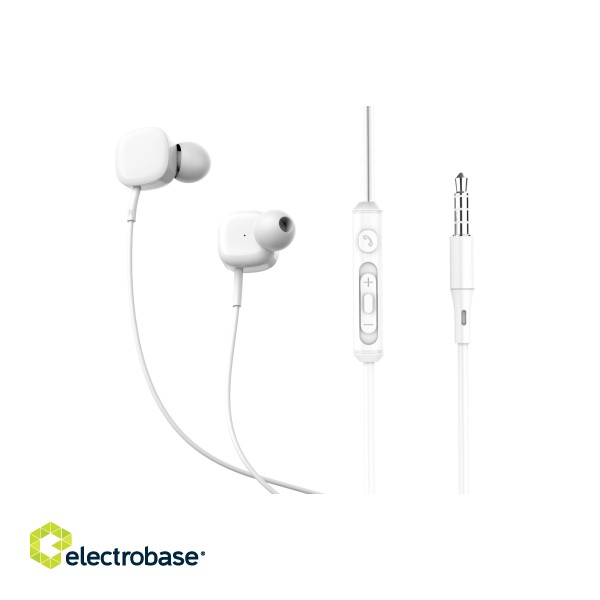 Tellur Basic Sigma wired in-ear headphones white фото 2