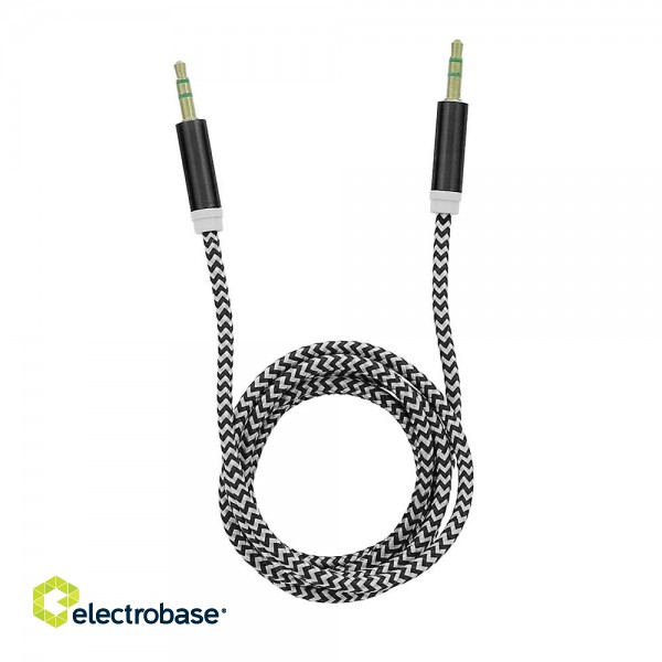 Tellur Basic audio cable aux 3.5mm jack 1m black фото 1