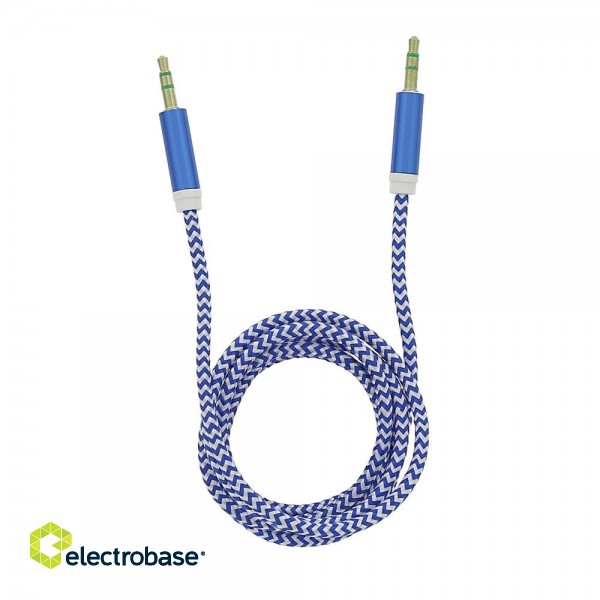 Tellur Basic audio cable aux 3.5mm jack 1m blue paveikslėlis 1