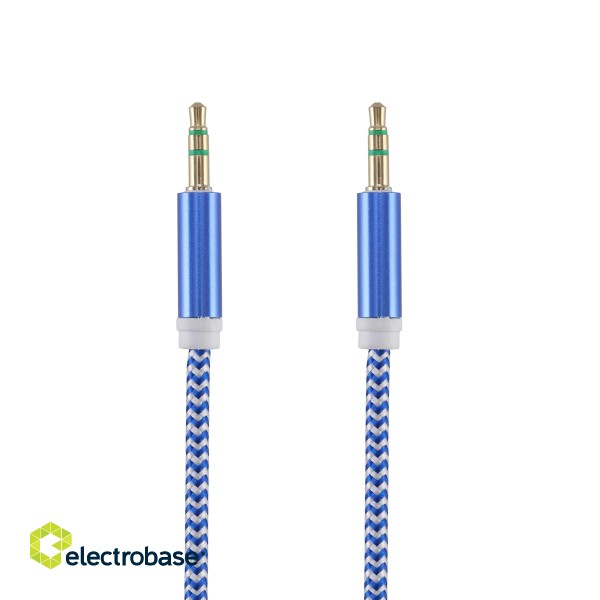 Tellur Basic audio cable aux 3.5mm jack 1m blue paveikslėlis 2