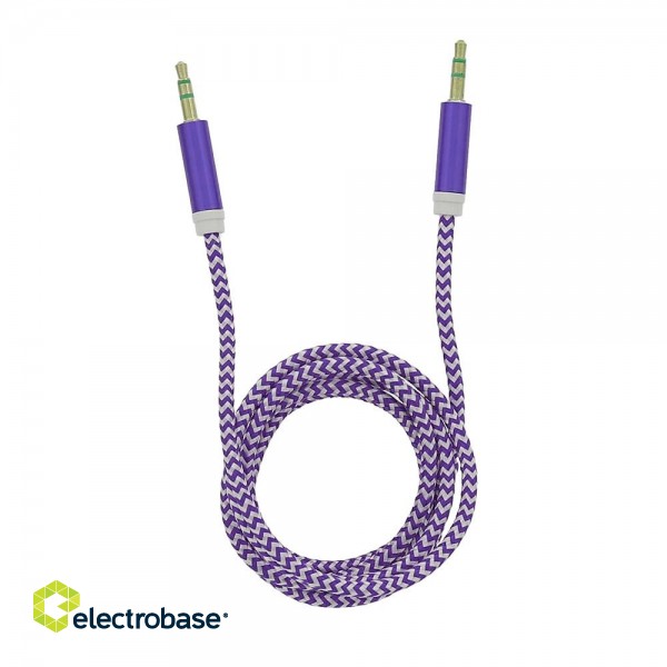 Tellur Basic audio cable aux 3.5mm jack 1m purple paveikslėlis 1