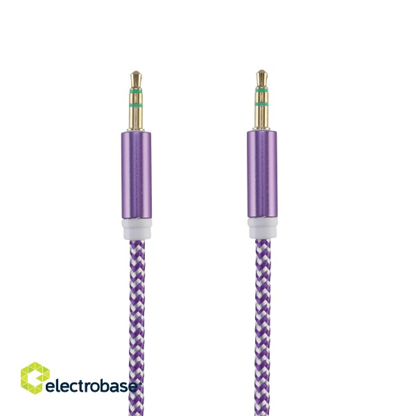 Tellur Basic audio cable aux 3.5mm jack 1m purple paveikslėlis 2