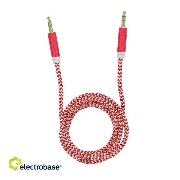 Tellur Basic audio cable aux 3.5mm jack 1m red image 1