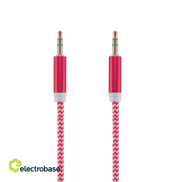 Tellur Basic audio cable aux 3.5mm jack 1m red image 2