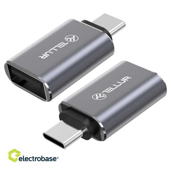 Tellur USB-C to USB-A M/F adapter 10Gbps, 3A aluminum alloy paveikslėlis 3