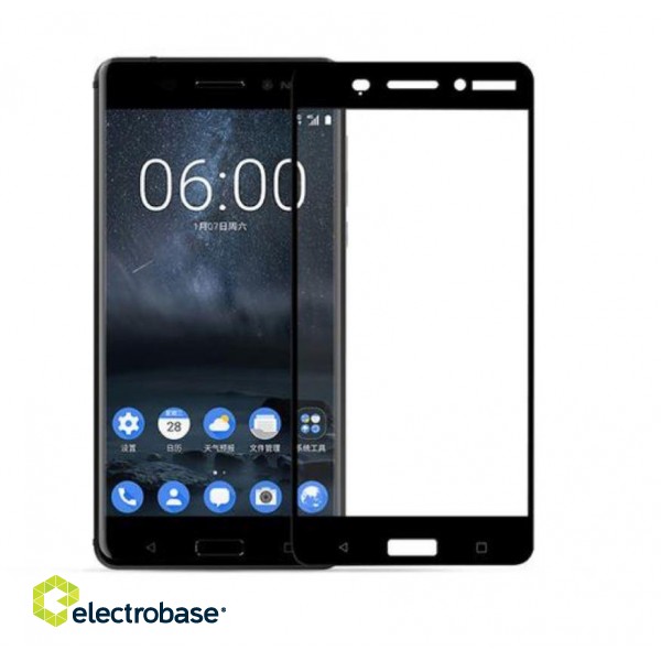Tellur Tempered Glass full cover for Nokia 6 black