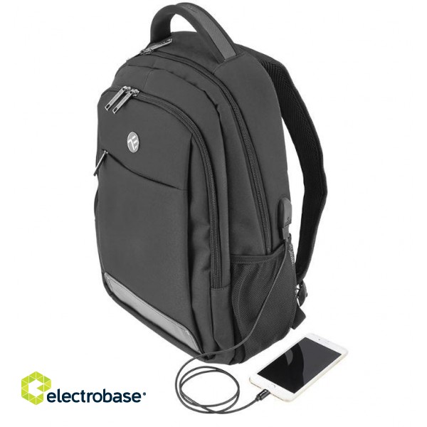 Tellur 15.6 Notebook Backpack Companion, USB port, black image 2