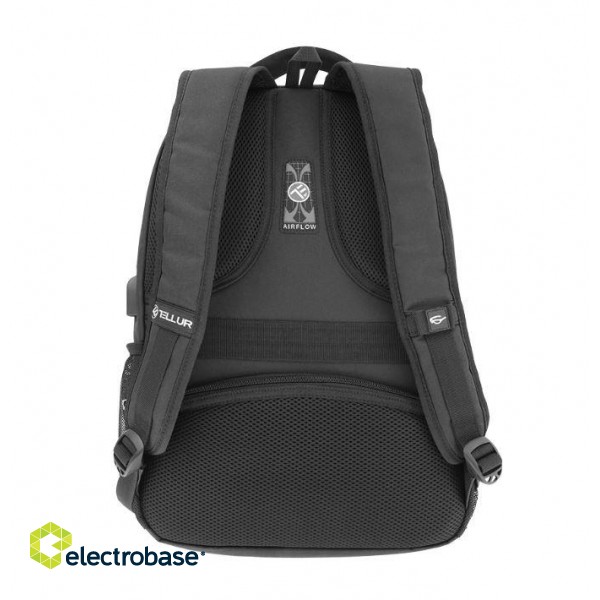 Tellur 15.6 Notebook Backpack Companion, USB port, black image 6
